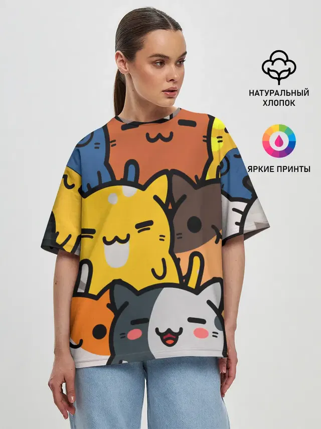 Женская футболка оверсайз