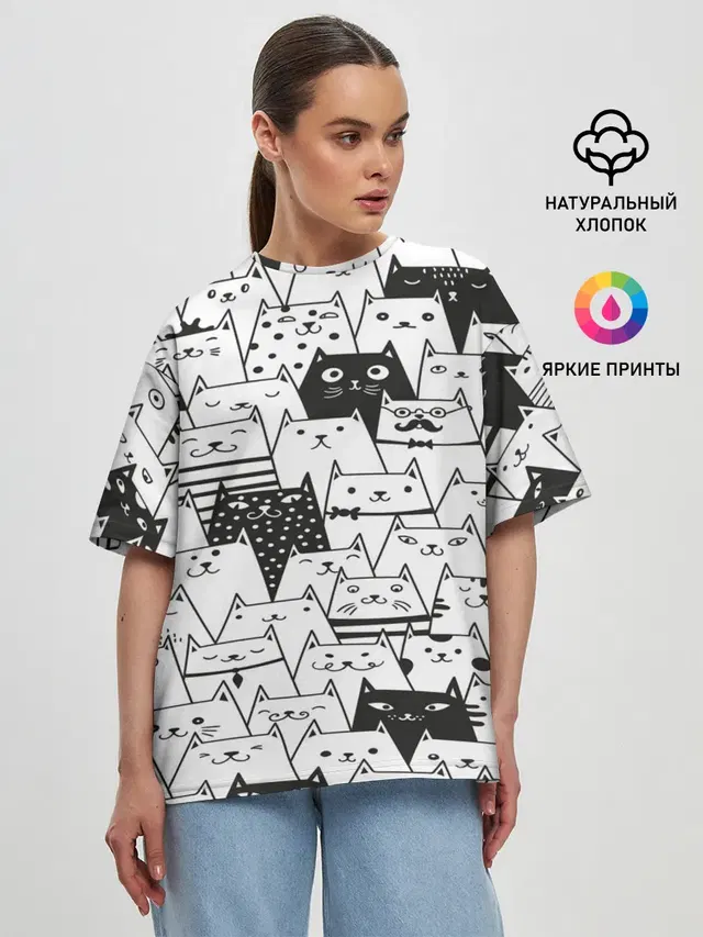 Женская футболка оверсайз