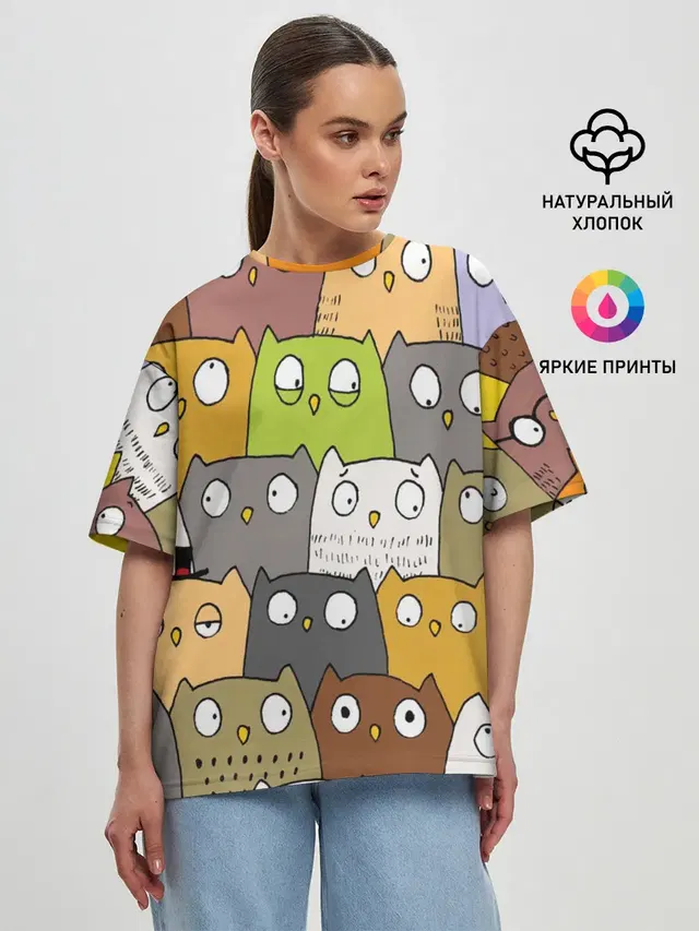 Женская футболка оверсайз