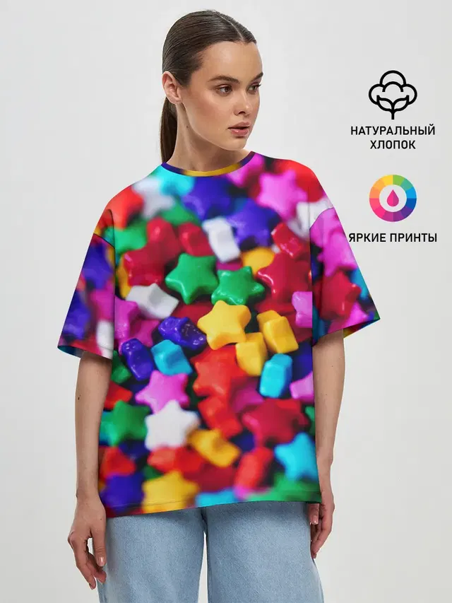 Женская футболка оверсайз