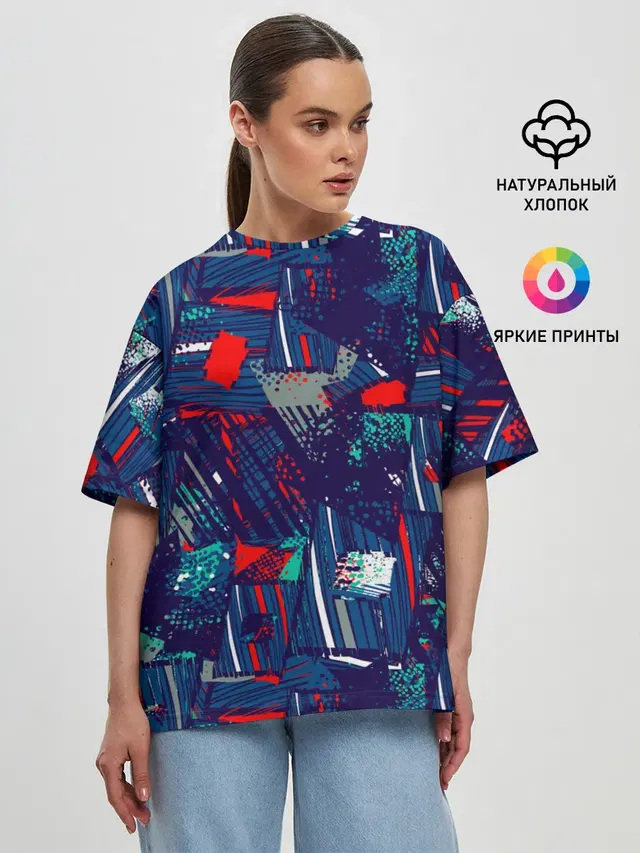 Женская футболка оверсайз