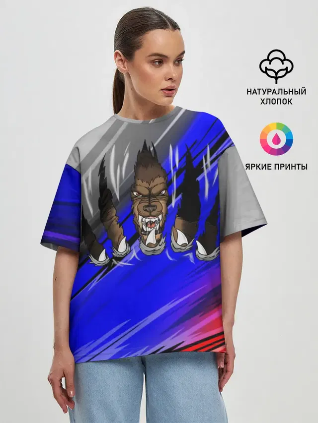 Женская футболка оверсайз