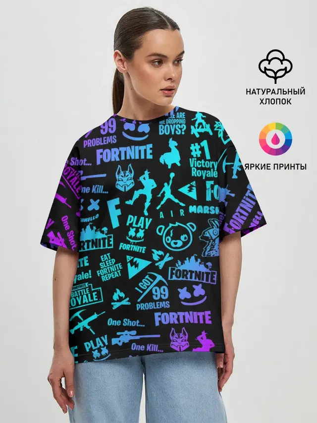 Женская футболка оверсайз