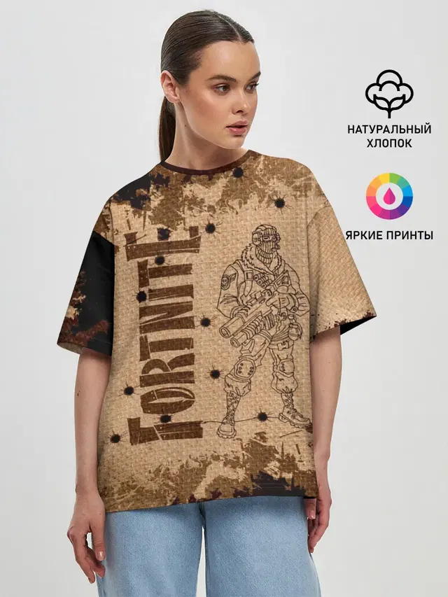 Женская футболка оверсайз