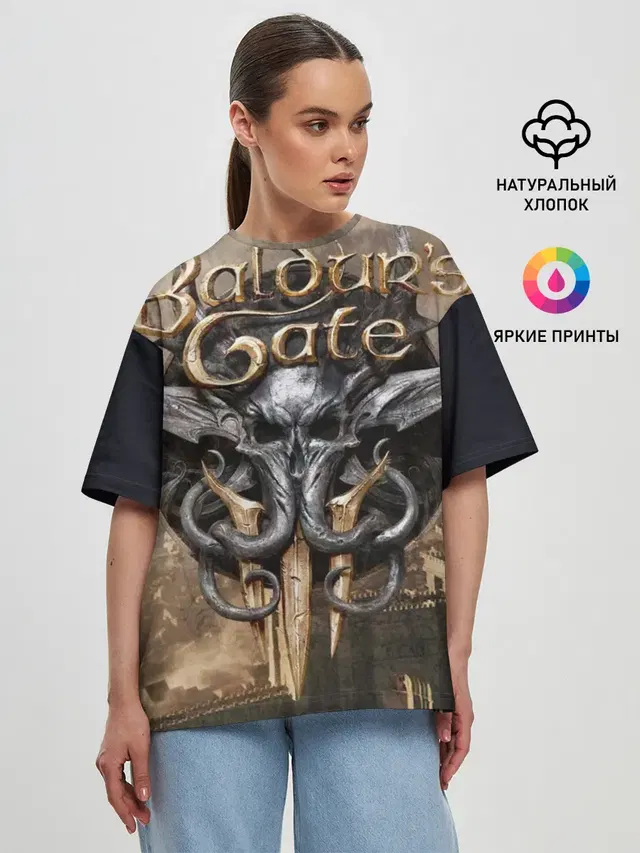Женская футболка оверсайз