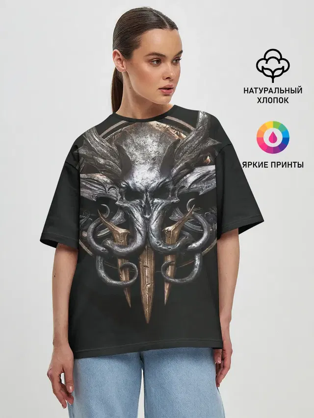 Женская футболка оверсайз