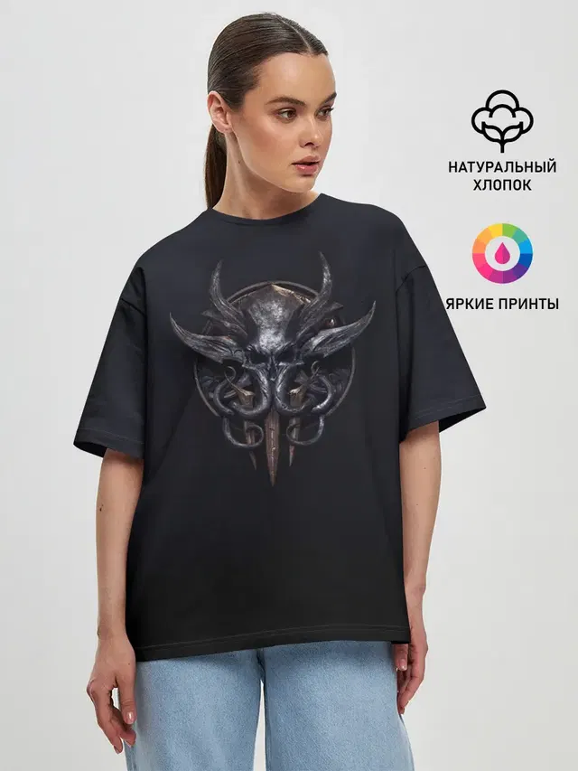 Женская футболка оверсайз