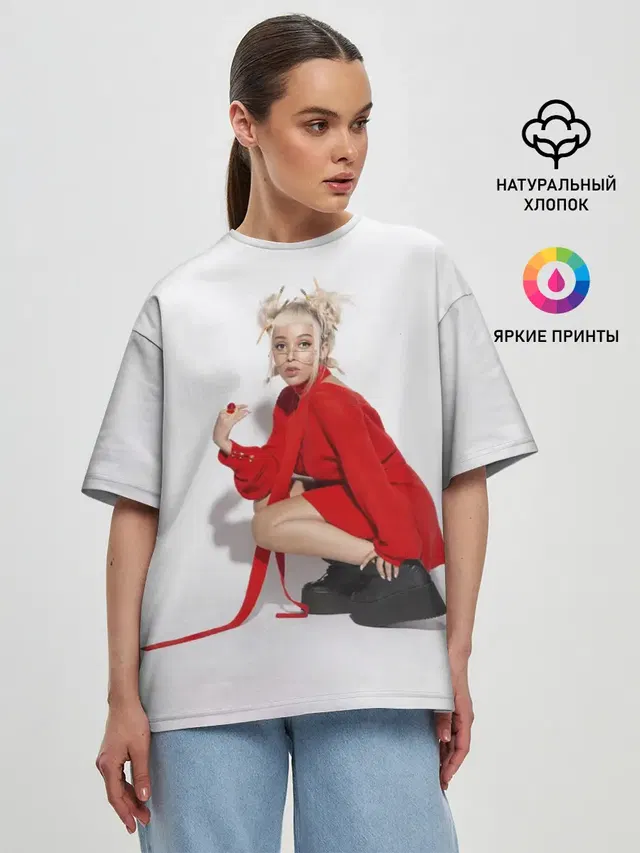 Женская футболка оверсайз