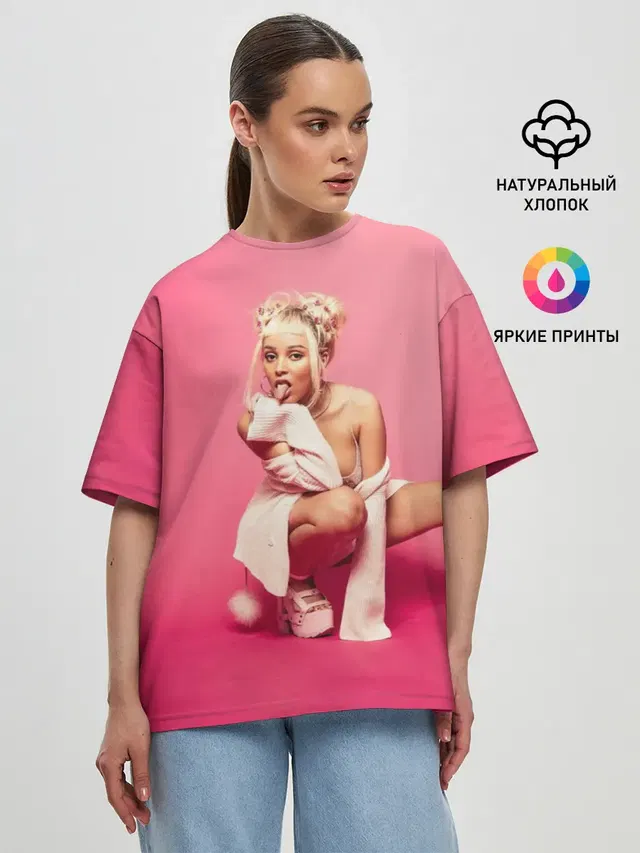 Женская футболка оверсайз