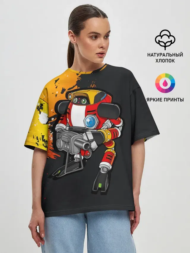 Женская футболка оверсайз