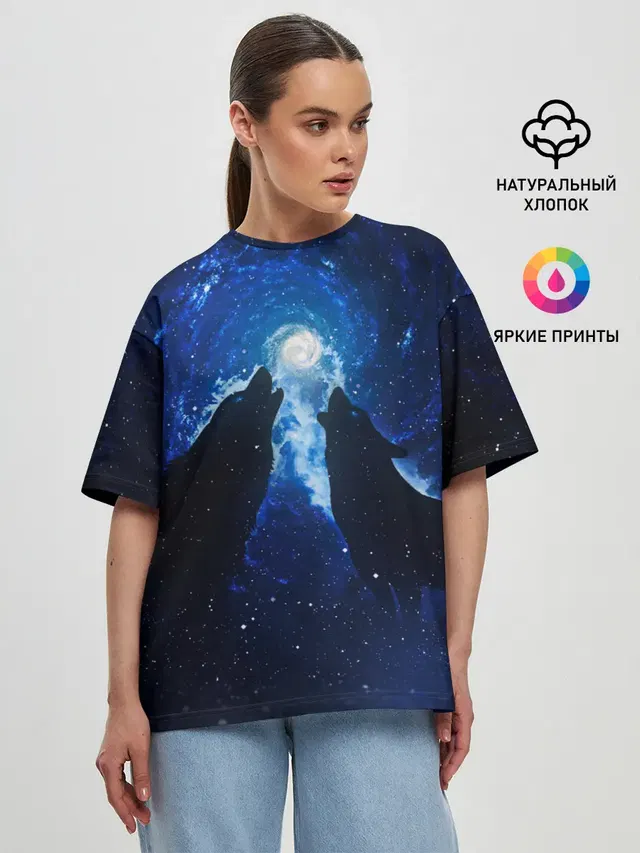 Женская футболка оверсайз