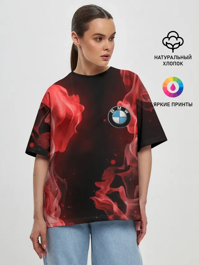 Женская футболка оверсайз