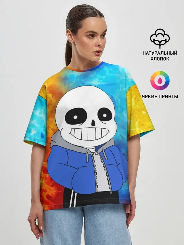 Женская футболка оверсайз