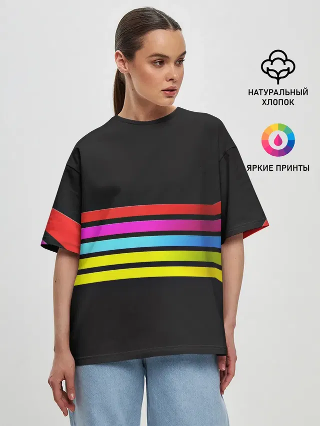 Женская футболка оверсайз
