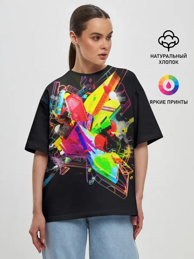 Женская футболка оверсайз