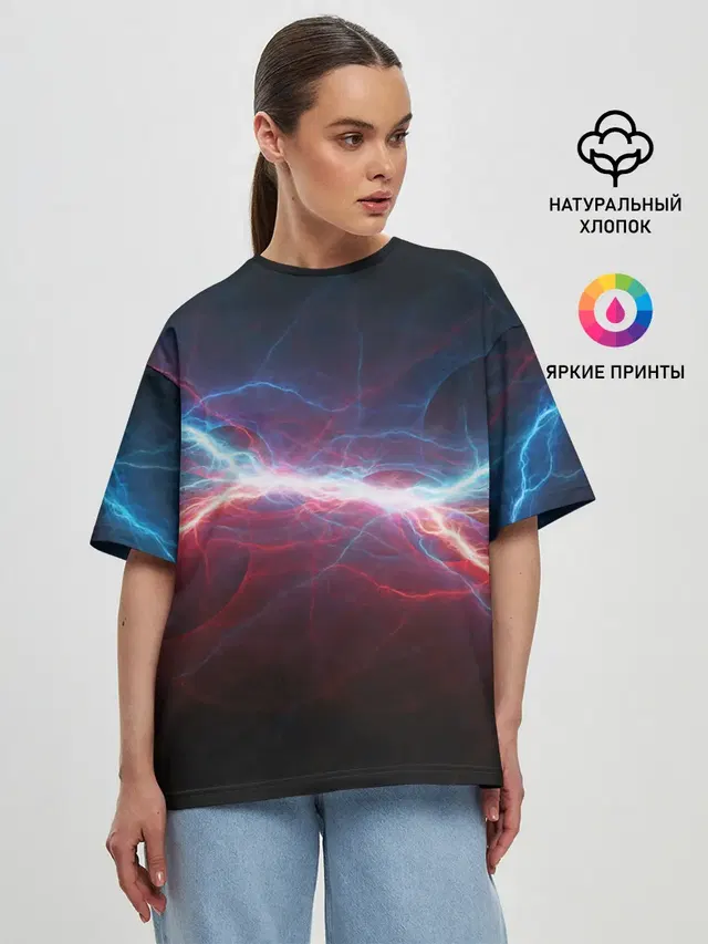 Женская футболка оверсайз