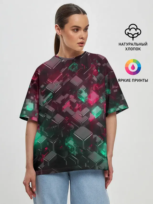 Женская футболка оверсайз