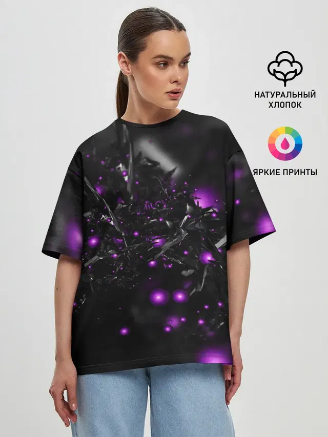 Женская футболка оверсайз с принтом «Abstract art — ABSTRACTION»