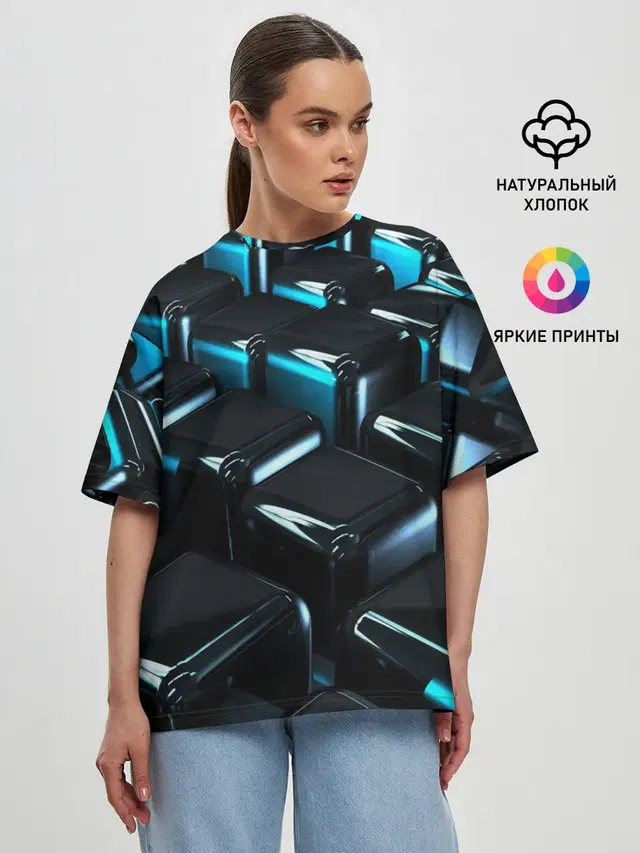 Женская футболка оверсайз