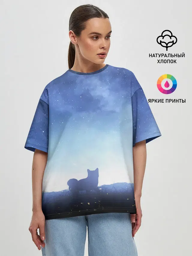 Женская футболка оверсайз