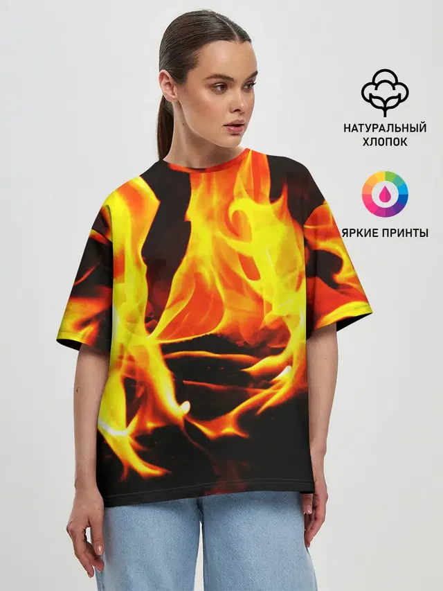 Женская футболка оверсайз