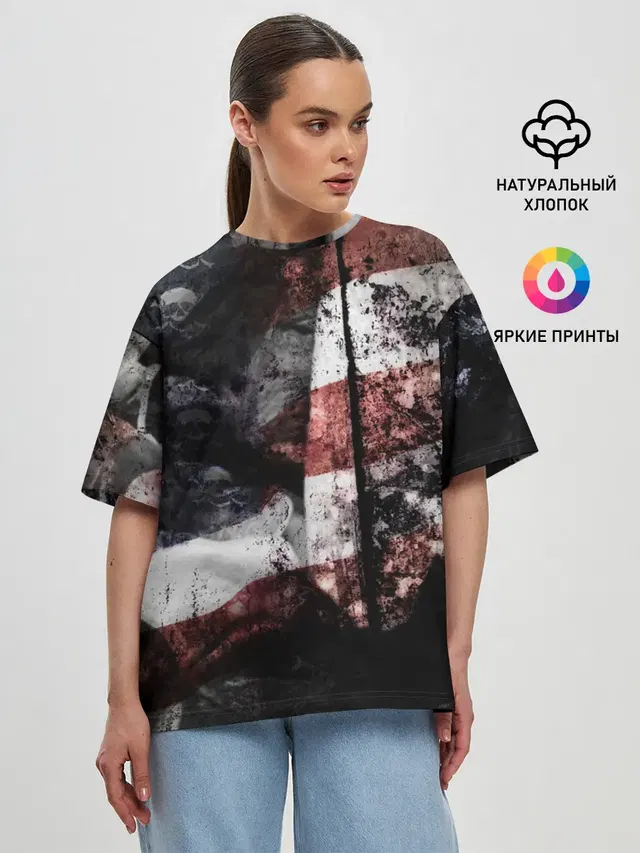Женская футболка оверсайз