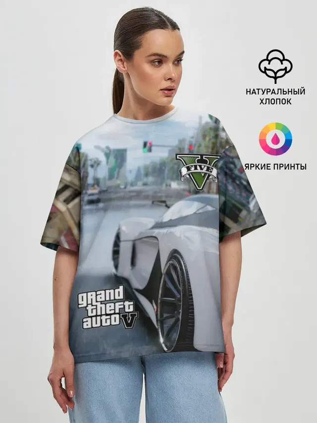 Женская футболка оверсайз