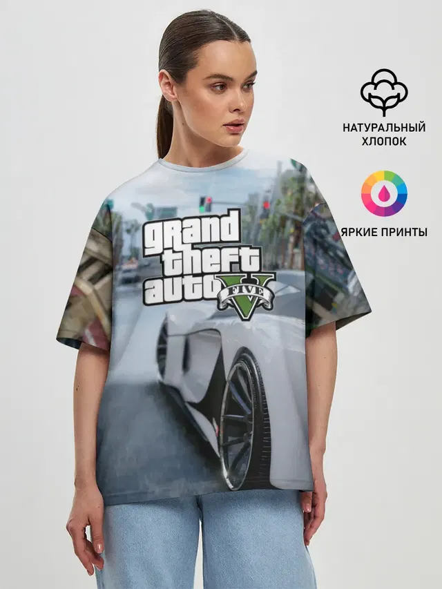 Женская футболка оверсайз
