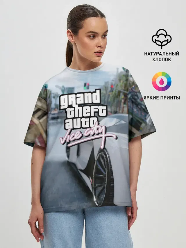 Женская футболка оверсайз