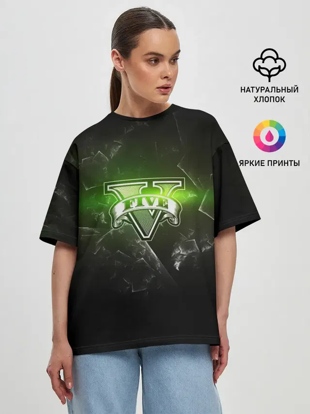 Женская футболка оверсайз