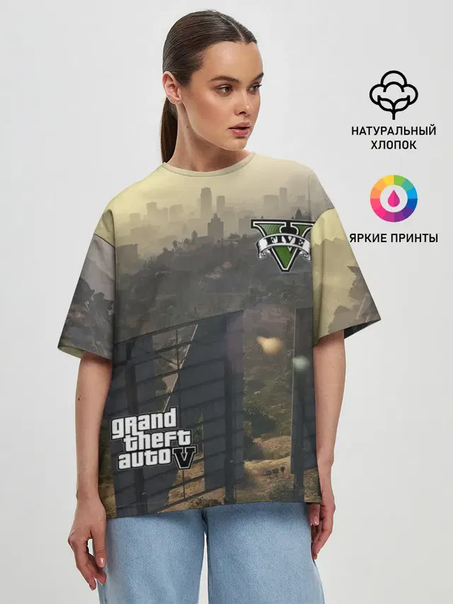 Женская футболка оверсайз