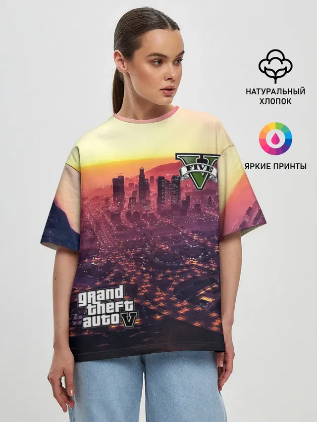 Женская футболка оверсайз