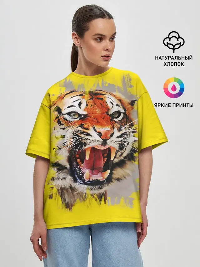 Женская футболка оверсайз