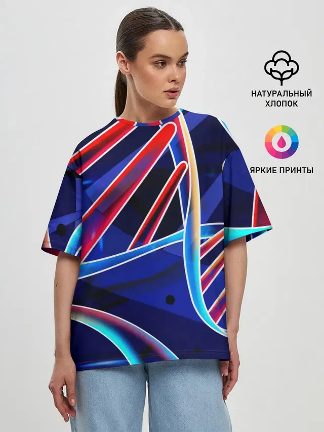 Женская футболка оверсайз