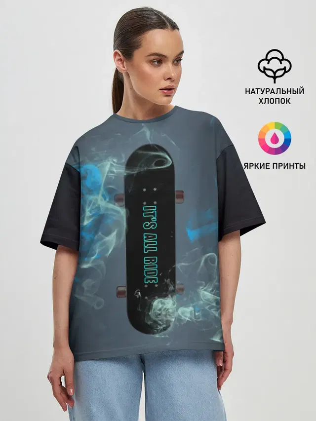 Женская футболка оверсайз