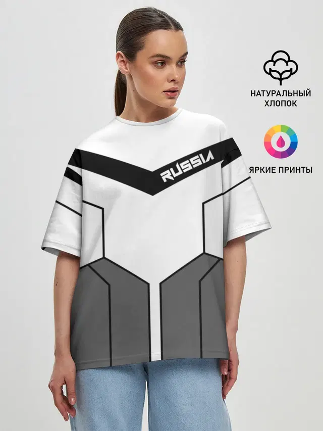 Женская футболка оверсайз