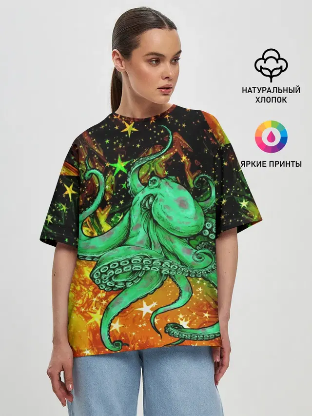 Женская футболка оверсайз