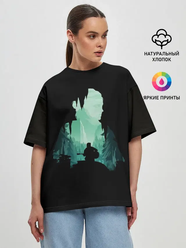 Женская футболка оверсайз