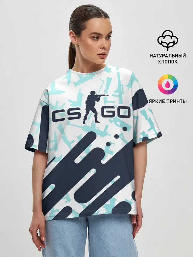 Женская футболка оверсайз