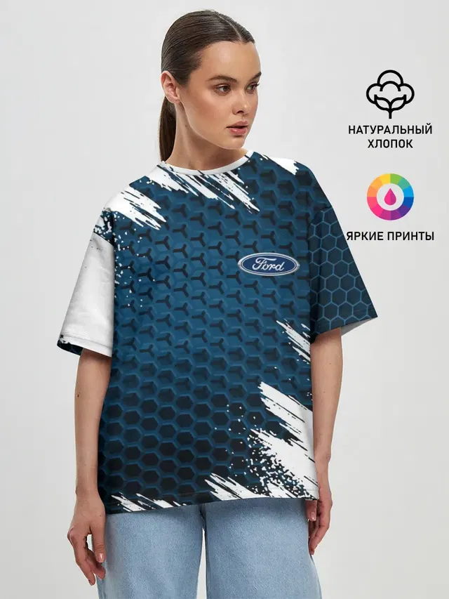 Женская футболка оверсайз