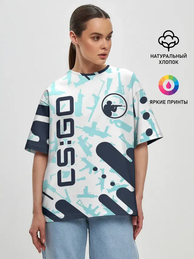 Женская футболка оверсайз