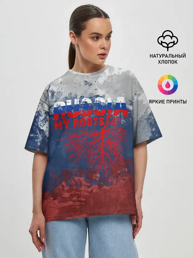 Женская футболка оверсайз