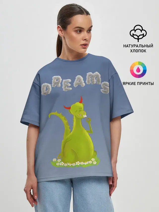 Женская футболка оверсайз