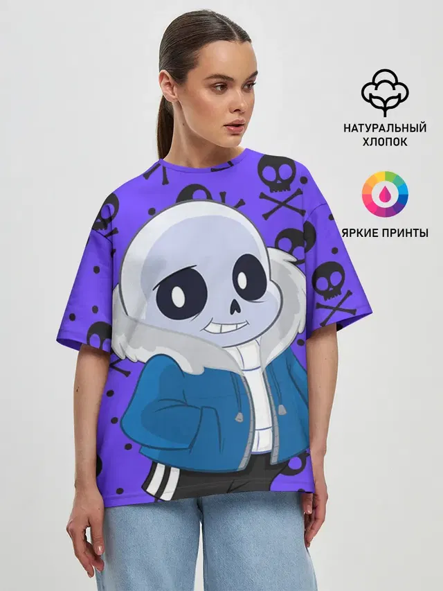 Женская футболка оверсайз