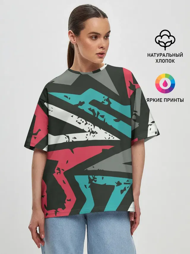 Женская футболка оверсайз