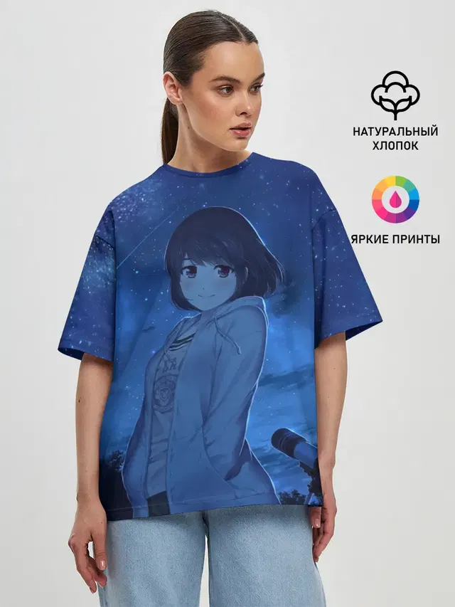 Женская футболка оверсайз