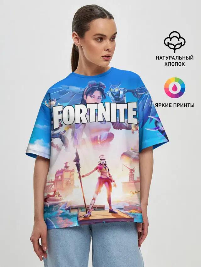 Женская футболка оверсайз