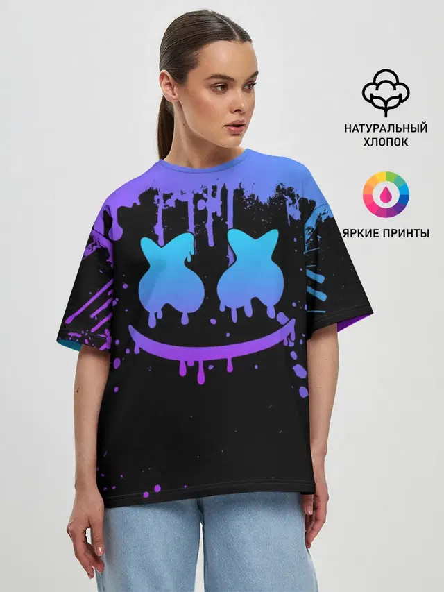 Женская футболка оверсайз