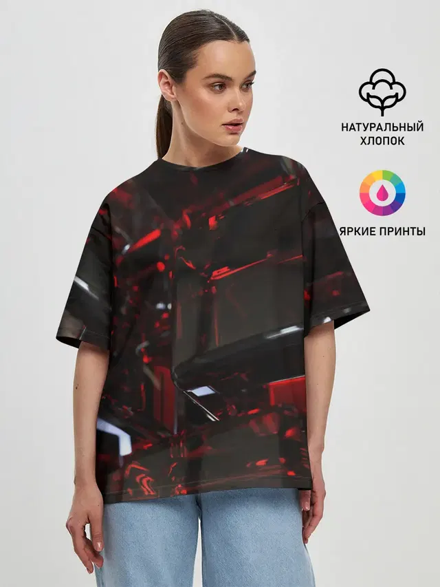 Женская футболка оверсайз