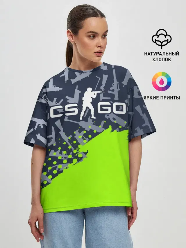 Женская футболка оверсайз